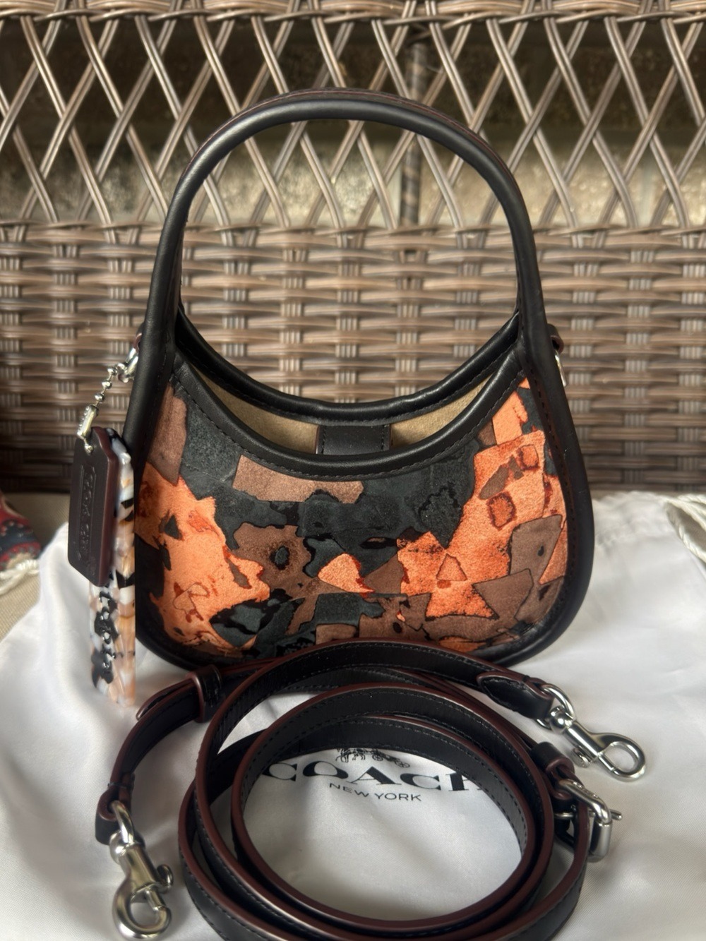 Coachtopia Mini Ergo CQ850 Terracotta Maple Multi Upcrushed Leather Crossbody